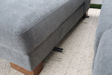 MARLEY DARK GREY FABRIC CORNER LOUNGE