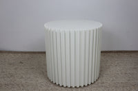 KAI WHITE ROUND LAMP TABLE