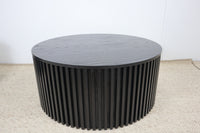 ZOE BLACK ROUND COFFEE TABLE