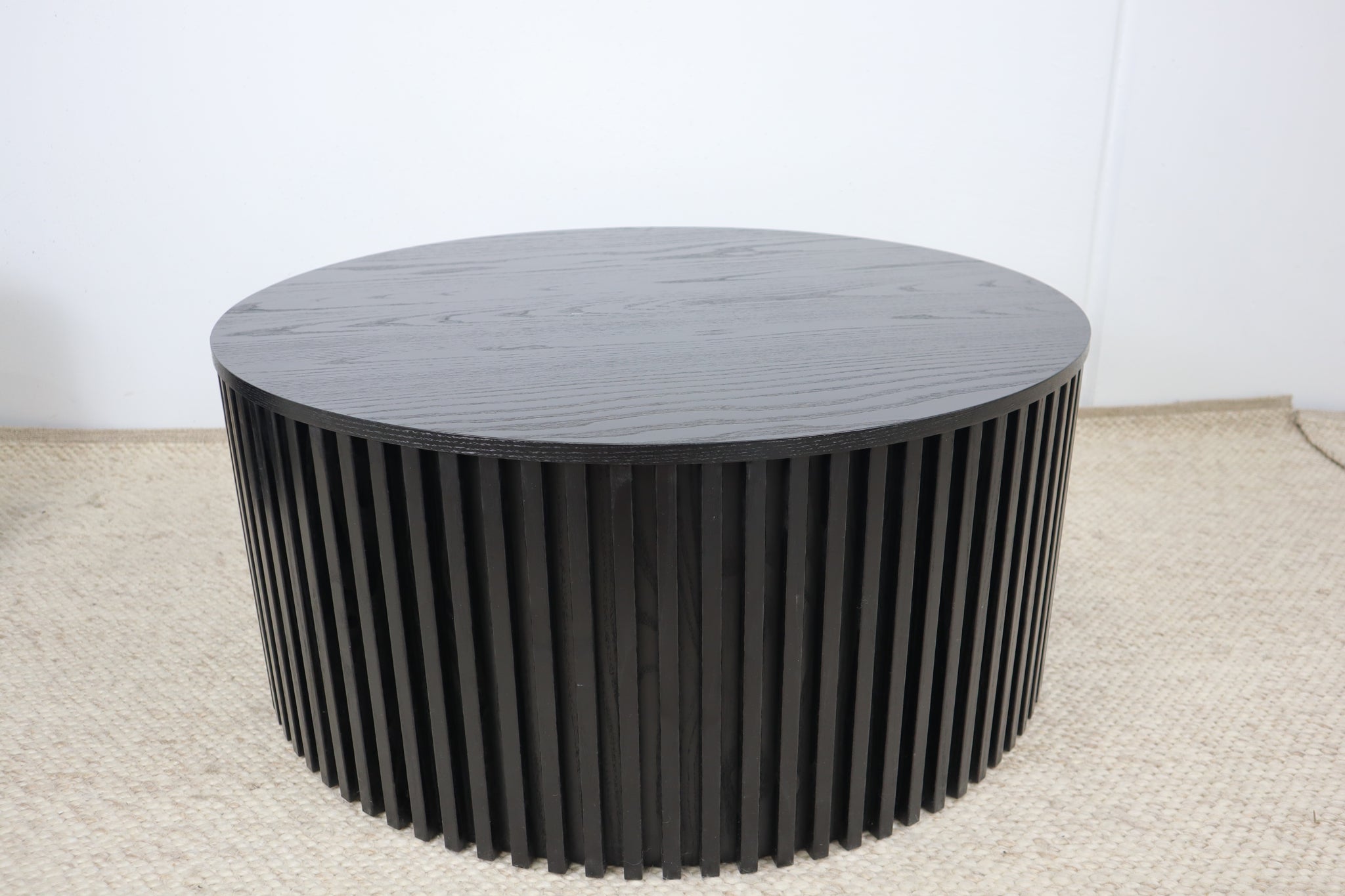 ZOE BLACK ROUND COFFEE TABLE