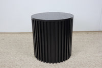 ZOE BLACK ROUND LAMP TABLE