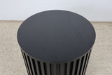 ZOE BLACK ROUND LAMP TABLE