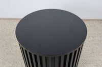 ZOE BLACK ROUND LAMP TABLE