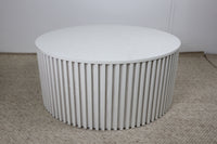 ZOE WHITE ROUND COFFEE TABLE