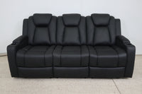 LEON BLACK 3 SEATER