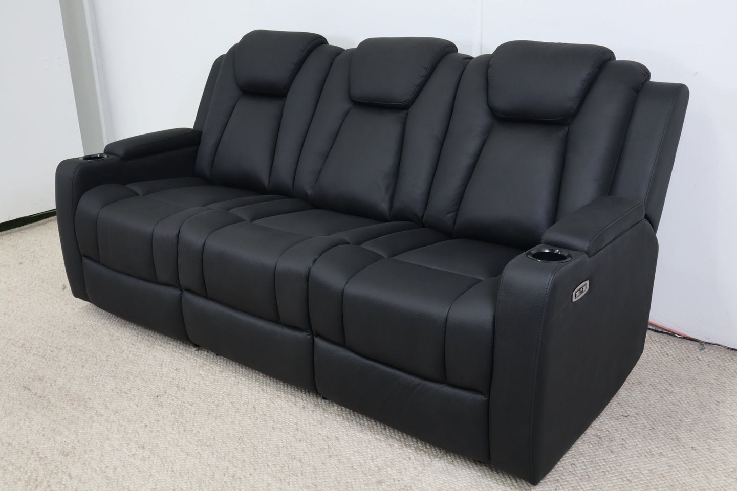 LEON BLACK 3 SEATER