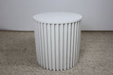 ZOE WHITE ROUND LAMP TABLE