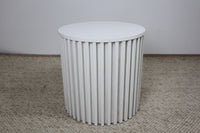 ZOE WHITE ROUND LAMP TABLE