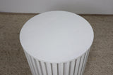 ZOE WHITE ROUND LAMP TABLE