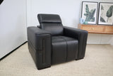 DELTA BLACK LEATHER RECLINER