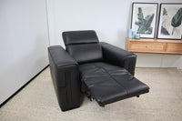 DELTA BLACK LEATHER RECLINER