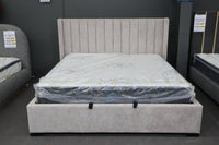LONDON GREY GAS LIFT DOUBLE BED