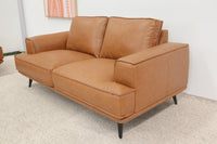 KARTER TAN LEATHER 2 SEATER