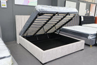 LONDON GREY GAS LIFT DOUBLE BED