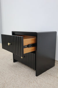 PIA BLACK BEDSIDE TABLE