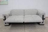 DELTA LIGHT GREY FABRIC 2.5 SEATER
