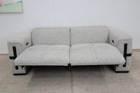 DELTA LIGHT GREY FABRIC 2.5 SEATER