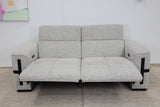DELTA LIGHT GREY FABRIC 2.5 SEATER