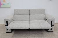 DELTA LIGHT GREY FABRIC 2.5 SEATER
