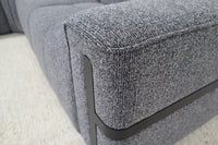 DELTA CHARCOAL FABRIC CORNER LOUNGE