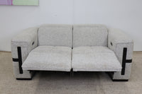 DELTA LIGHT GREY FABRIC 2 SEATER