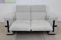 DELTA LIGHT GREY FABRIC 2 SEATER
