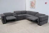 DELTA CHARCOAL FABRIC CORNER LOUNGE