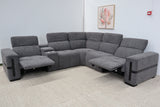 DELTA CHARCOAL FABRIC CORNER LOUNGE
