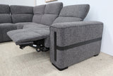 DELTA CHARCOAL FABRIC CORNER LOUNGE
