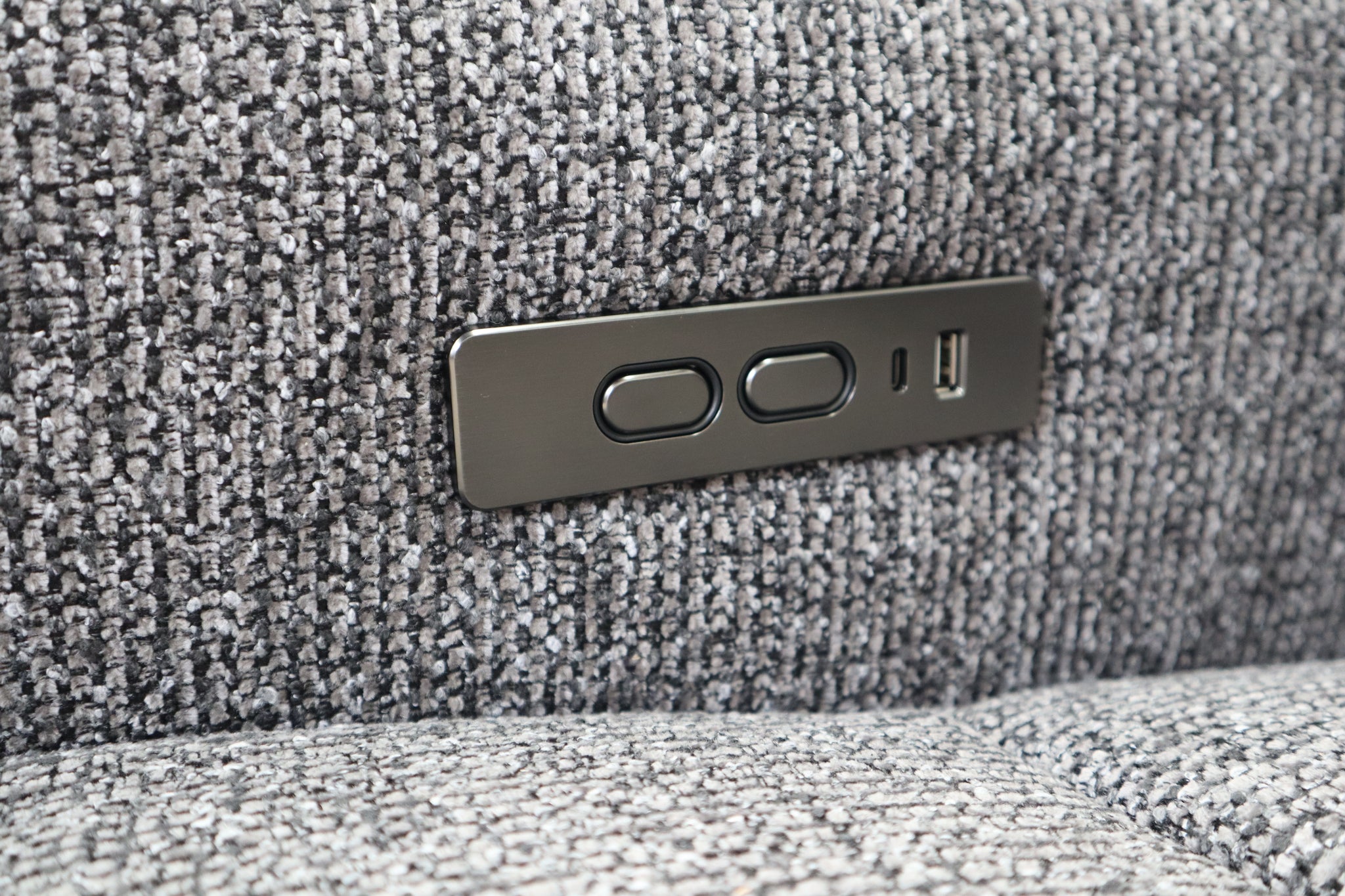 DELTA CHARCOAL FABRIC CORNER LOUNGE