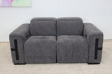 DELTA CHARCOAL FABRIC 2 SEATER
