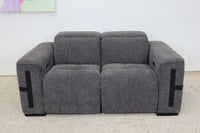 DELTA CHARCOAL FABRIC 2 SEATER