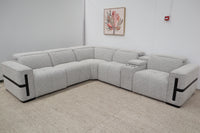 DELTA LIGHT GREY FABRIC CORNER LOUNGE