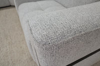 DELTA LIGHT GREY FABRIC CORNER LOUNGE