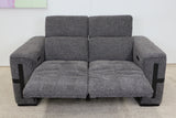 DELTA CHARCOAL FABRIC 2 SEATER