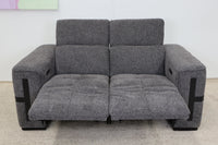 DELTA CHARCOAL FABRIC 2 SEATER