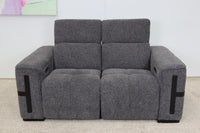 DELTA CHARCOAL FABRIC 2 SEATER