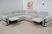 DELTA LIGHT GREY FABRIC CORNER LOUNGE
