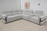 DELTA LIGHT GREY FABRIC CORNER LOUNGE