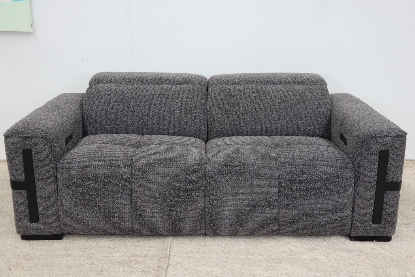 DELTA CHARCOAL FABRIC 2.5 SEATER