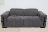 DELTA CHARCOAL FABRIC 2.5 SEATER