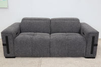 DELTA CHARCOAL FABRIC 2.5 SEATER