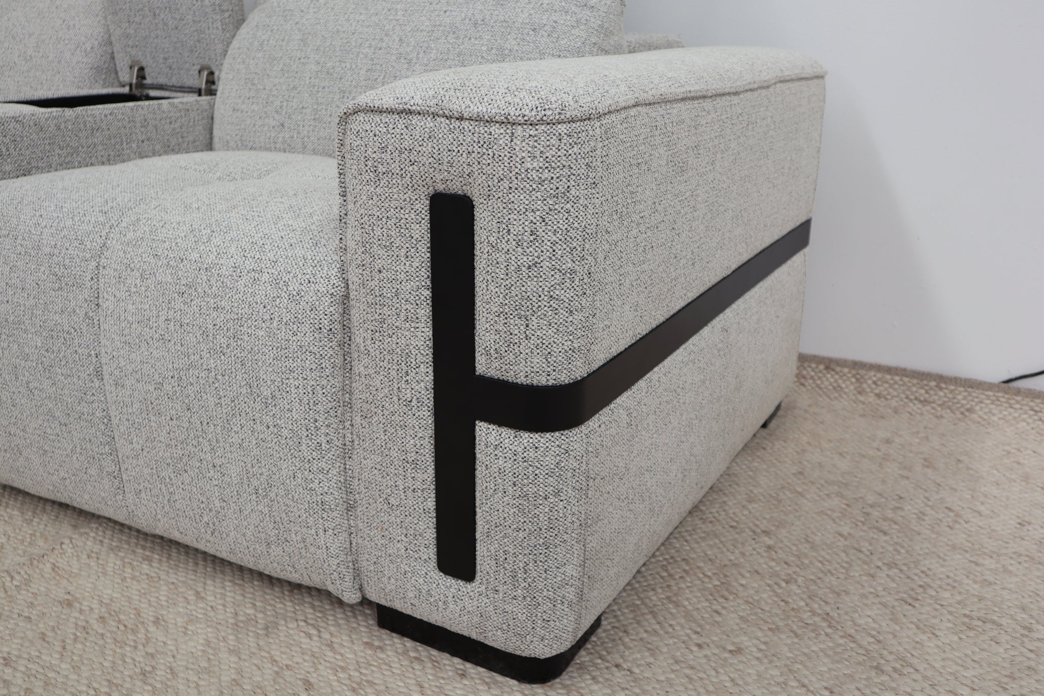 DELTA LIGHT GREY FABRIC CORNER LOUNGE