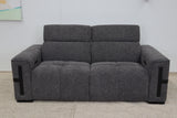 DELTA CHARCOAL FABRIC 2.5 SEATER