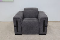 DELTA CHARCOAL FABRIC RECLINER