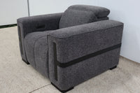 DELTA CHARCOAL FABRIC RECLINER