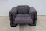 DELTA CHARCOAL FABRIC RECLINER