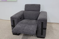 DELTA CHARCOAL FABRIC RECLINER