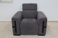 DELTA CHARCOAL FABRIC RECLINER