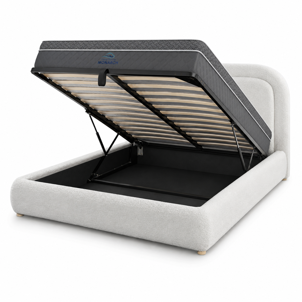 LILLY GAS LIFT NATURAL DOUBLE BED
